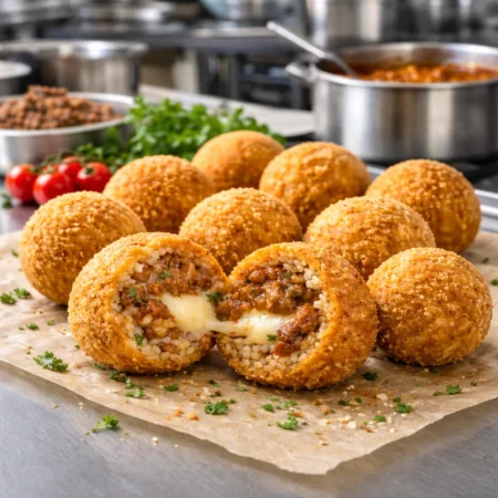 Medium Arancini Ragu Beef Bolognese Sauce