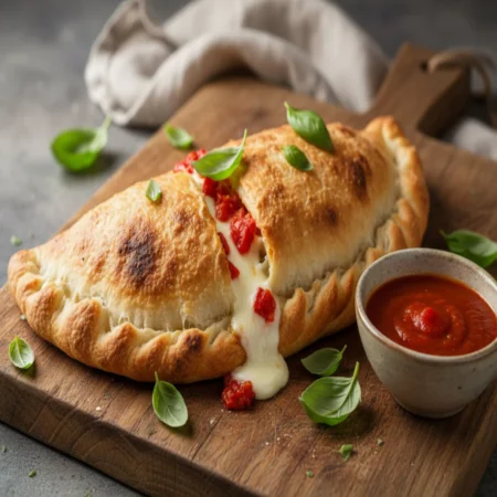 Rustic Calzone Tomato Mozzarella