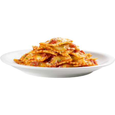 Ravioli con Pomodoro Datterino e Basilico